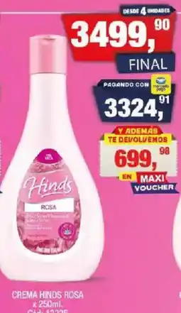 Maxiconsumo Hinds crema rosa oferta