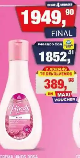 Maxiconsumo Hinds crema rosa oferta