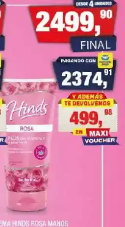 Maxiconsumo Hinds rosa manos oferta