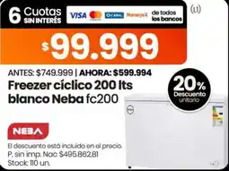Changomas Neba freezer cíclico 200 lts blanco oferta