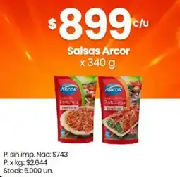 Changomas Arcor salsas oferta