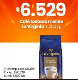 Changomas La virginia café tostado molido oferta