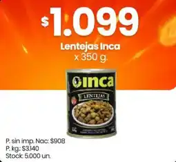 Changomas Inca lentejas oferta