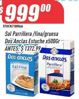 Supermercados Comodin Dos anclas sal parrillera / fina / gruesa oferta