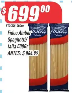Supermercados Comodin Ambar fideo spaghetti oferta