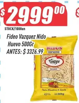 Supermercados Comodin Vazquez fideo nido huevo oferta
