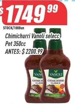 Supermercados Comodin Vanoli chimichurri clasico oferta