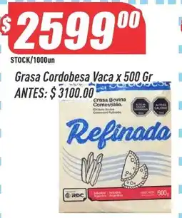 Supermercados Comodin Grasa cordobesa vaca oferta