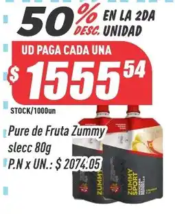 Supermercados Comodin Pure de Fruta Zummy oferta