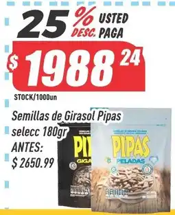 Supermercados Comodin Semillas de Girasol Pipas selecc 180gr oferta