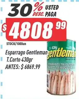 Supermercados Comodin Gentleman esparago oferta