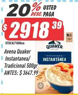 Supermercados Comodin Quaker avena instantanea tradicional oferta