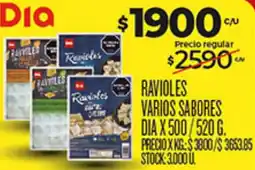 Supermercados DIA Dia ravioles varios sabores oferta