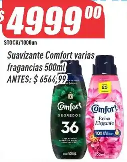 Supermercados Comodin Comfort suavizante varias fragancias oferta