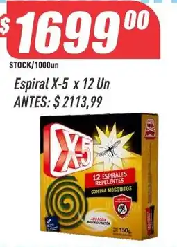 Supermercados Comodin Espiral X-5 oferta