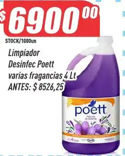 Supermercados Comodin Poett limpiador desinfectante varias fragancias oferta