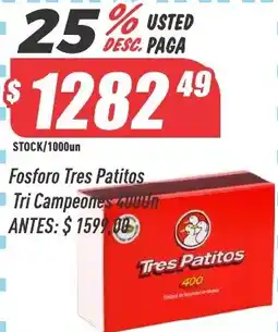 Supermercados Comodin Fosforo Tres Patitos oferta