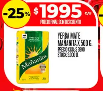 Supermercados DIA Mañanita yerba mate oferta