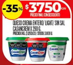 Supermercados DIA Casancrem queso crema entero/ light/ sin sal oferta