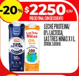 Supermercados DIA Las tres niñas leche proteína 0% lactosa oferta