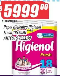 Supermercados Comodin Higienol papel higienico fresh oferta