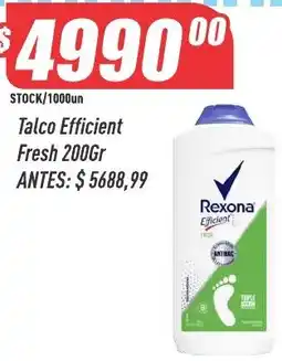 Supermercados Comodin Rexona talco efficient fresh oferta