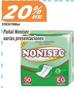 Supermercados Comodin Nonisec pañal descartables para adultos oferta