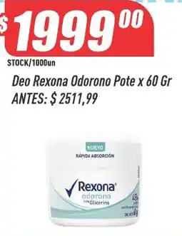 Supermercados Comodin Rexona deodorante pote oferta