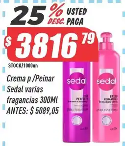 Supermercados Comodin Sedal crema p/peinar varias fragancias oferta