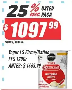 Supermercados Comodin La serenisima yogur ls firme/batido oferta