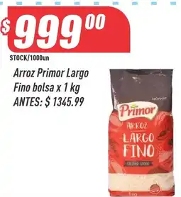 Supermercados Comodin Primor arroz largo fino oferta
