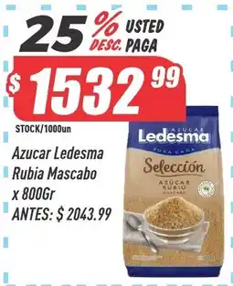 Supermercados Comodin Ledesma azucar rubia mascabo oferta
