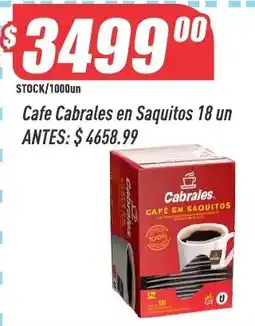 Supermercados Comodin Cabrerales cafe en saquitos oferta