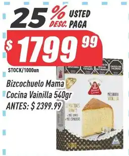 Supermercados Comodin Bizcochuelo Mama Cocina Vainilla oferta