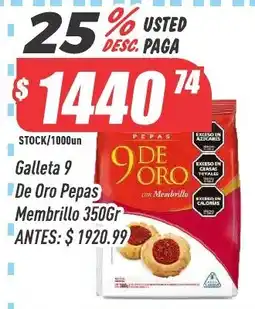 Supermercados Comodin Pepas galleta 9 de oro membrillo oferta
