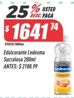 Supermercados Comodin Ledesma edulcorante sucralosa 200ml oferta