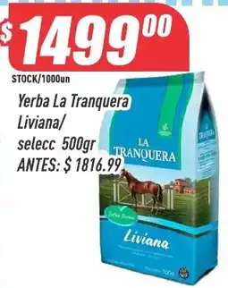 Supermercados Comodin Yerba la tranquera liviana selecc oferta