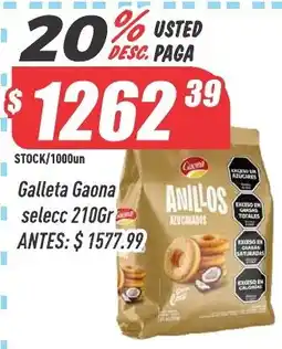 Supermercados Comodin Galleta Gaona selecc 210Gr oferta