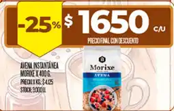 Supermercados DIA Morixe avena instantánea oferta