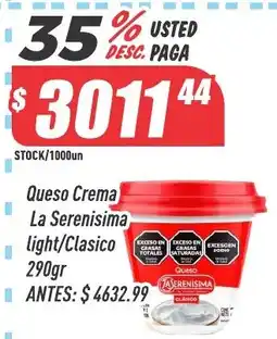 Supermercados Comodin La serenisima queso crema light/clasico oferta