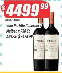 Supermercados Comodin Portillo vino cabernet malbec oferta