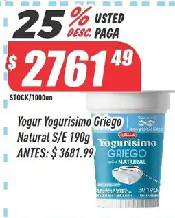 Supermercados Comodin Yogur Yogurisimo Griego Natural oferta