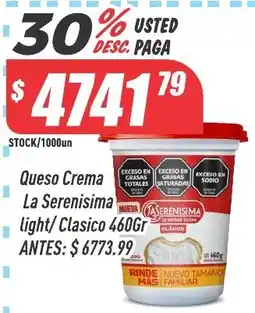 Supermercados Comodin La serenisima queso crema light/ clasicos oferta