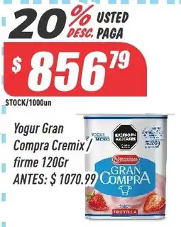 Supermercados Comodin Yogur Gran Compra Cremix oferta
