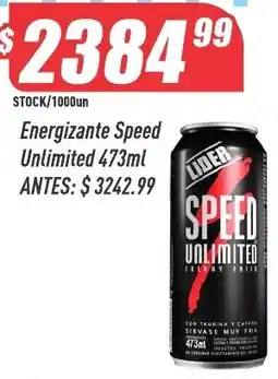 Supermercados Comodin Lider energizante speed unlimited oferta