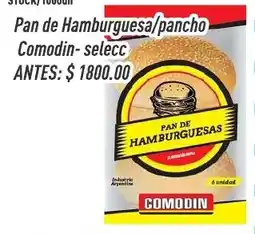 Supermercados Comodin Comodin pan de hamburguesa/pancho oferta