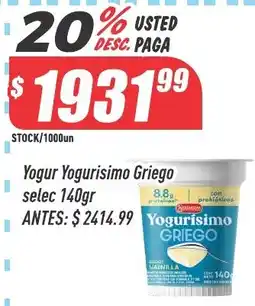 Supermercados Comodin Yogur Yogurisimo Griego selec oferta