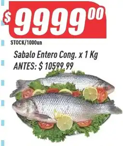 Supermercados Comodin Sabalo Entero Cong. oferta