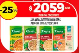 Supermercados DIA Knorr sopa varios sabores oferta