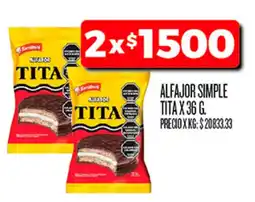 Supermercados DIA Tita alfajor simple oferta